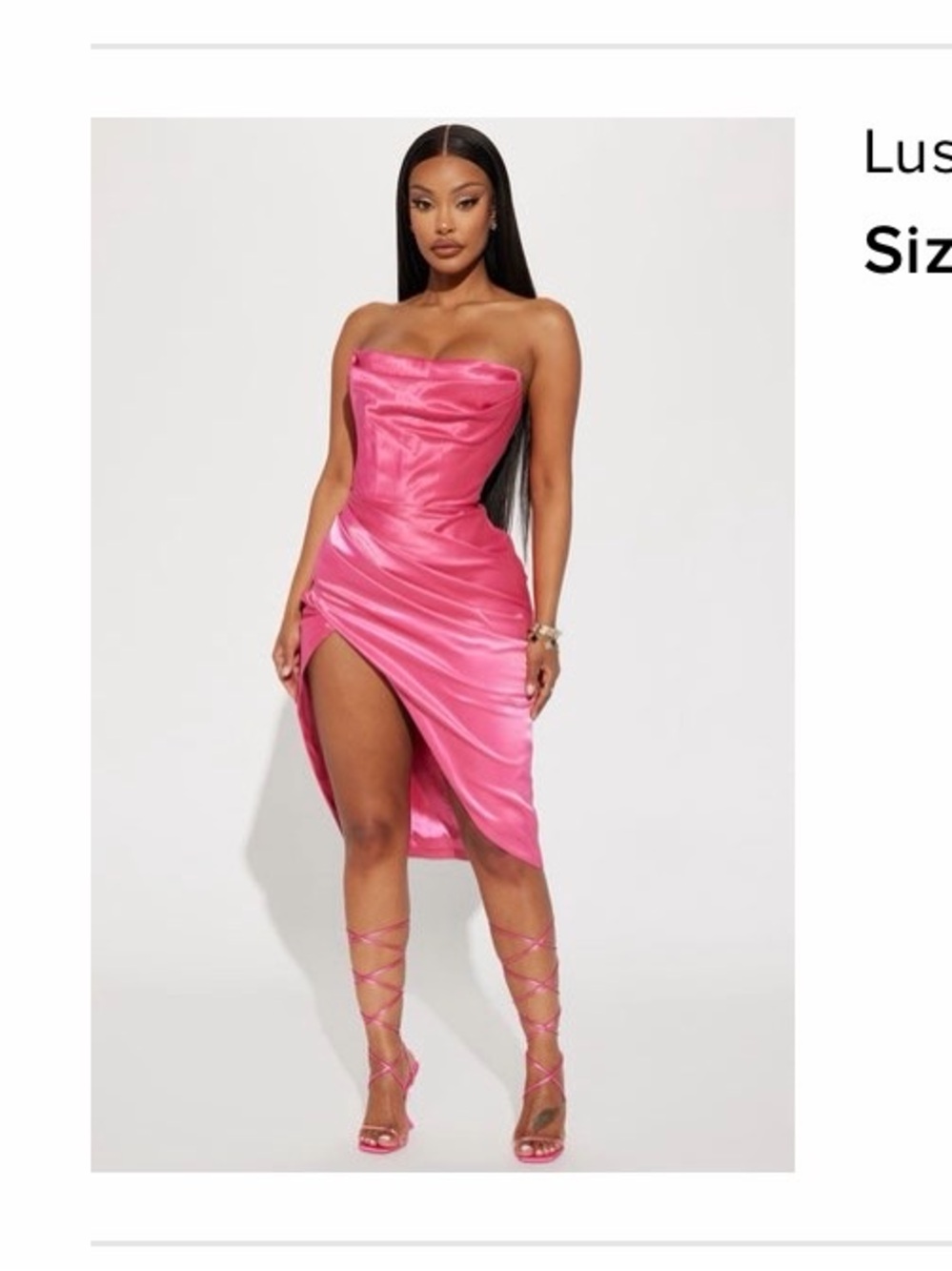 Fashion Nova Lush Babe Midi Dress - pink